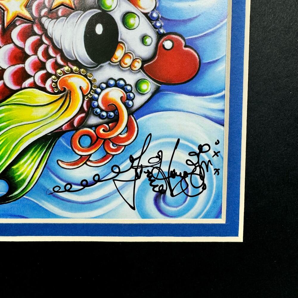 Jamie Hayes Limited Edition Pucker Fish Giclee Print Signed Matted Artwork 5"x7" - Picture 5 of 8